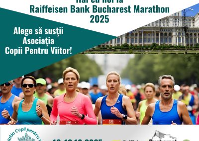 Raiffeisen Bank Bucharest Marathon FB ACPV ong partener asociatia copii pentru viitor sustine cauza