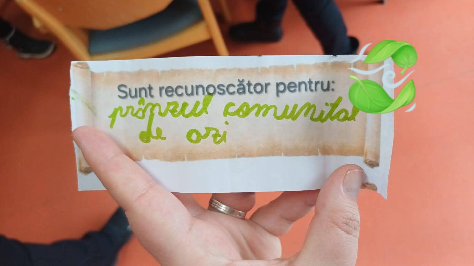pranzul comunitar sunt recunoscator