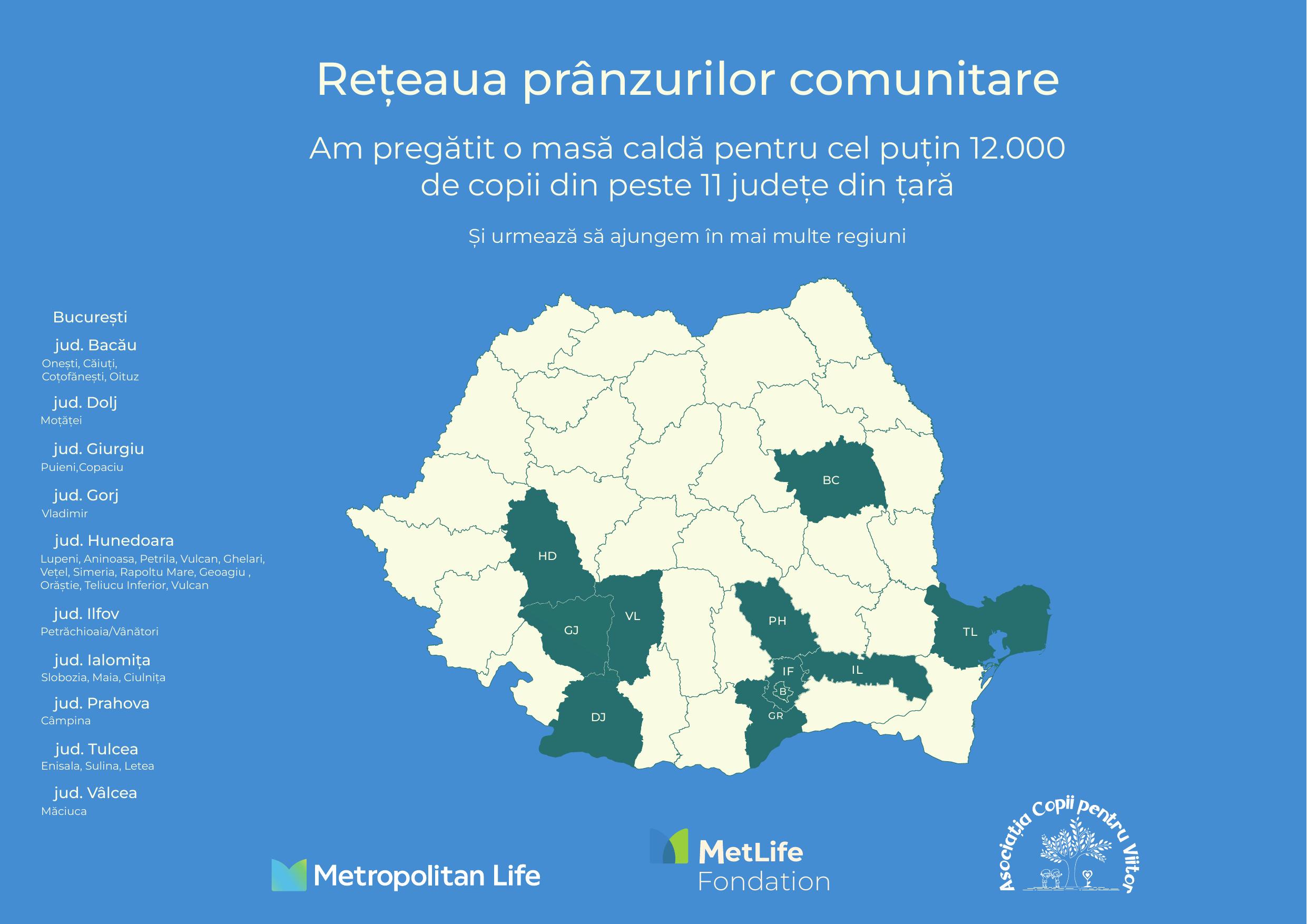 harta pranzul comunitar asociatia copii pentru viitor romania